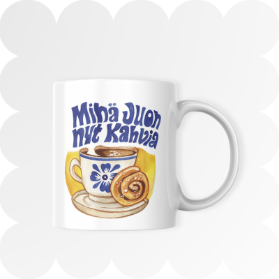 MINÄ JUON NYT KAHVIA-muki